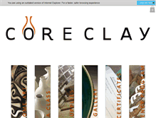 Tablet Screenshot of coreclay.com